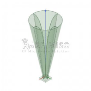 Conische dubbele hoornantenne 12 dBi Typ.Versterking, 2-18GHz frequentiebereik RM-CDPHA218-12