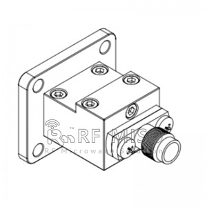 End Launch Waveguide to Coaxial Adapter 26.5-40GHz Frequency Range RM-EWCA28