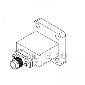 End Launch Waveguide to Coaxial Adapter 18-26.5GHz Frequency Range RM-EWCA42