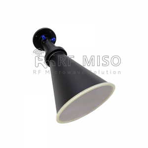 Conical Dual Polarized Horn Eriya 20dBi Nau'in. Riba, Mitar Mitar 6-18GHz RM-CDPHA618-20