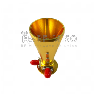 Conical Dual Polarized Horn Antena 18 dBi Typ.Gain, 42-44GHz Range Frekuensi RM-CDPHA4244-18