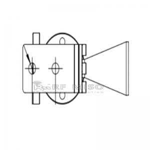 Antenë konike me brirë të dyfishtë të polarizuar 20 dBi Tip.Përfitimi, diapazoni i frekuencës 93-100 GHz RM-CDPHA93100-20