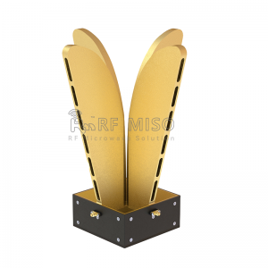 Broadband Dual Polarized Horn Antenna 7 dBi Typ. Gain, 0.8-3 GHz Frequency Range RM-BDPHA083-7