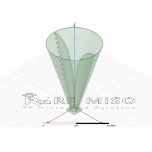 Antenna a tromba a banda larga, guadagno tipico 15 dBi, gamma di frequenza 1 GHz-8 GHz RM-BDHA18-15