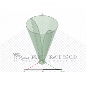 Broadband Horn Antenna 15 dBi Typ.Gain, 1 GHz-8 GHz Frequency Range  RM-BDHA18-15