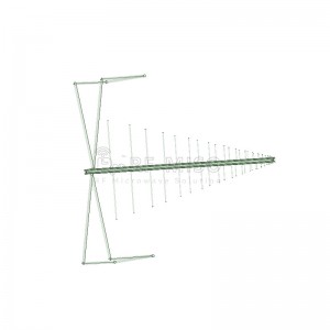 Log periodinė antena 6dBi tip.Stiprinimas, 0,03–3 GHz dažnių diapazonas RM-LPA0033-6