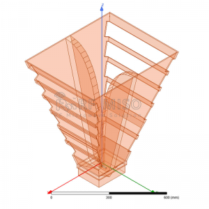 Antena me brirë me brez të gjerë 8dBi Tip.Gama e frekuencës 0,3-0,8 GHz RM-BDHA0308-8