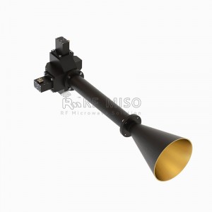 Horn Eriya Na Da'irar Da'ira 20dBi Nau'in. Samun, 8.2-12.4 GHz Mitar Mitar RM-CPHA82124-20
