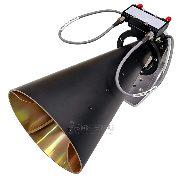 OEM Circularly Polarized Horn Antenna 19dBi Typ. Gain, 6-18 GHz
