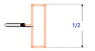 Half-wave symmetrical folded dipole antenna