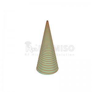 Log Spiral Antenna 8 dBi Typ. Gain, 1-12 GHz Frequency Range RM-LSA112-8