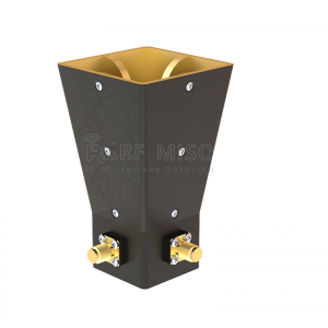 Broadband Dual Polarized Horn Antenna 12 dBi Typ.Gain, 6-18 GHz Frequency Range RM-BDPHA618-12