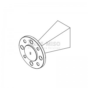 Antenna a tromba con guadagno standard Guadagno tipico 23 dBi, gamma di frequenza 140-220 GHz RM-SGHA5-23